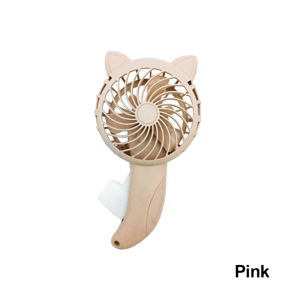 Portable Handheld Fan Hand Pressure Fan Mini Portable Fan without Battery Household Cute Fan Cooling Cartoon Held Fan
