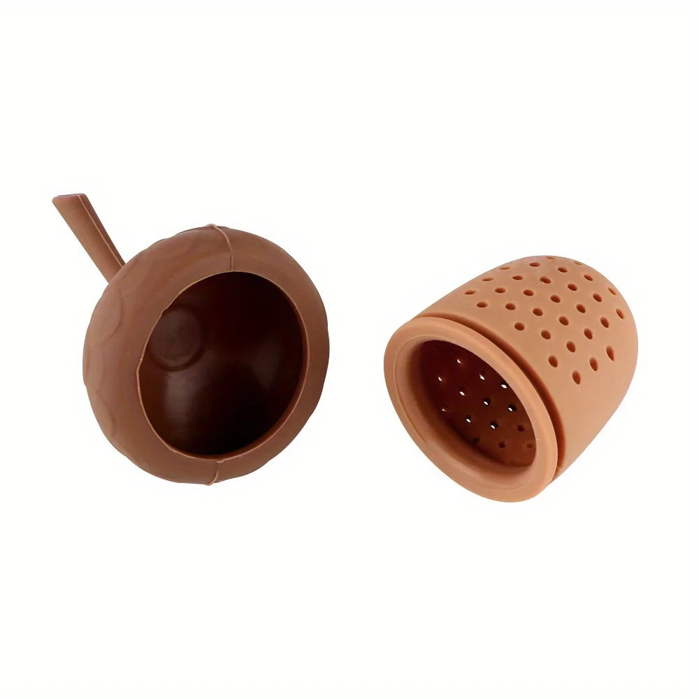 1PC Tea Bag Strainer Acorn Shape Gadgets Kitchen Accessories Tea Infuser Silicone Tea Infuser