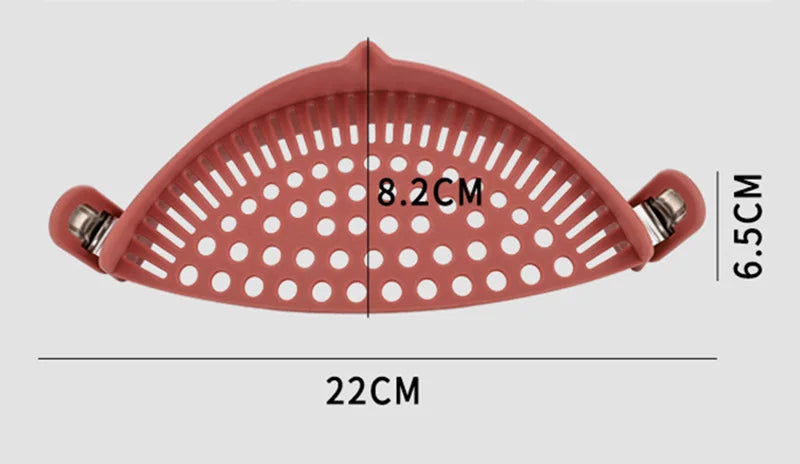 Silicone Pot Side Drainer Vegetable Noodle Drainage Filter Pour Baffle Kitchen Gadgets