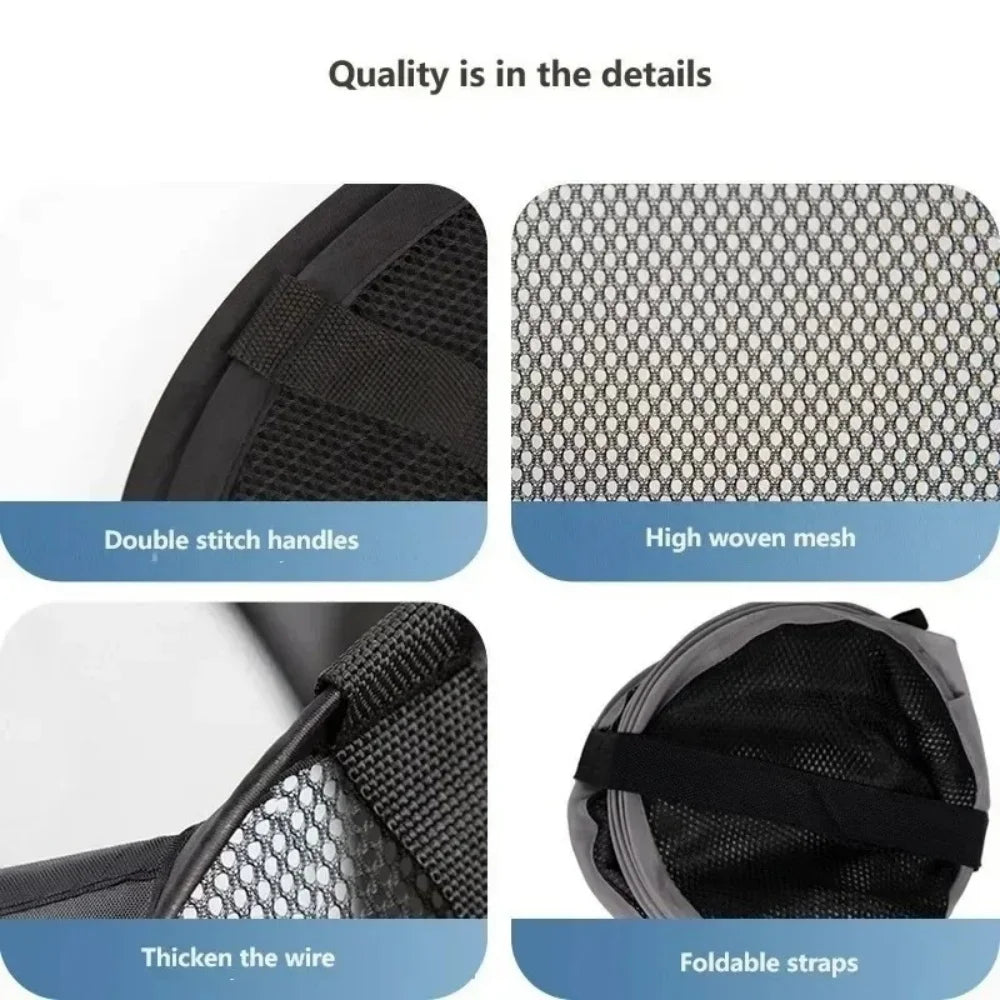 Dirty Clothes Storage Box Portable Mesh Laundry Dorm Travel Laundry Baskets Breathable Collapsible Space-Saving Laundry Hamper