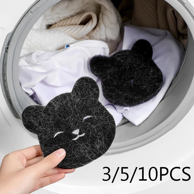 3/5/10Pcs Pet Hair Remover Bear Shape Laundry Balls Reusable Washing Machine Hair Catcher Pet Dog Cat Catcher Lint Remover