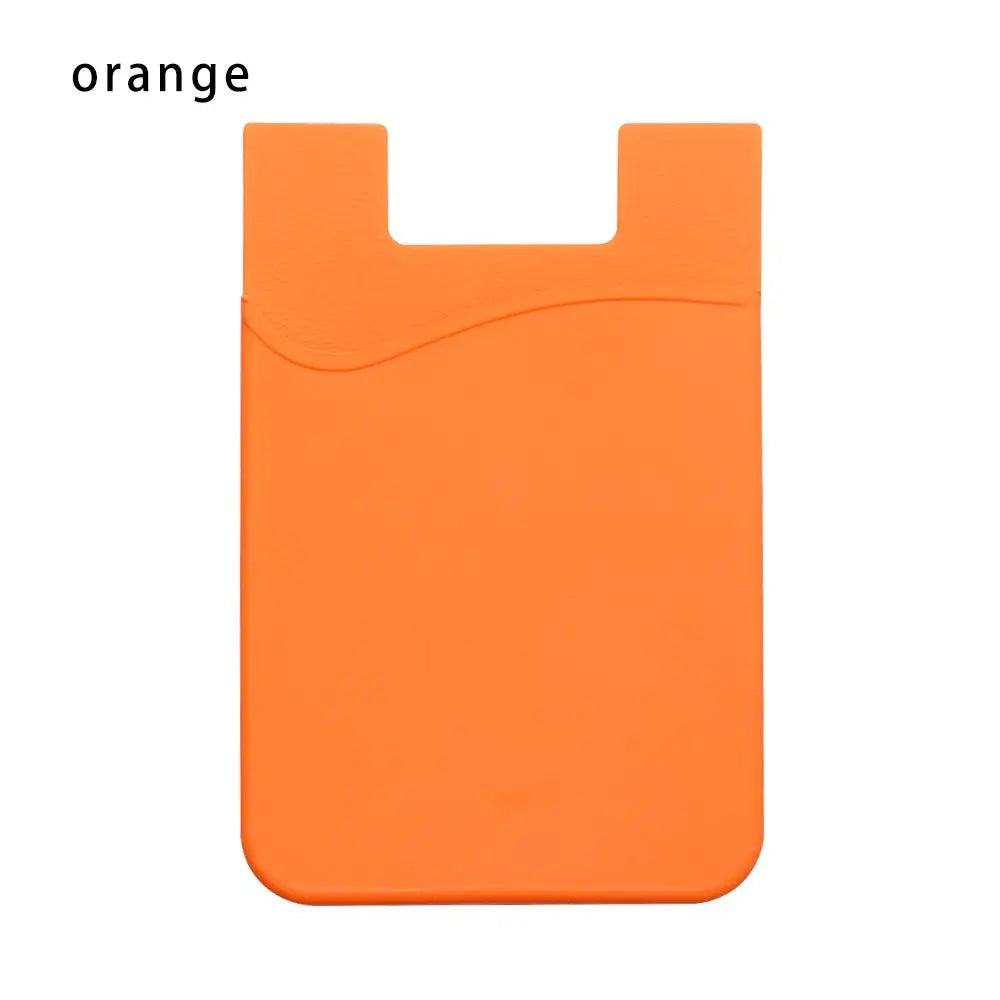 Silicone Phone Card Holder Wallet Case Phone Wallet Stick on Credit Card Holder Phone Pocket for Almost All Cell Phone