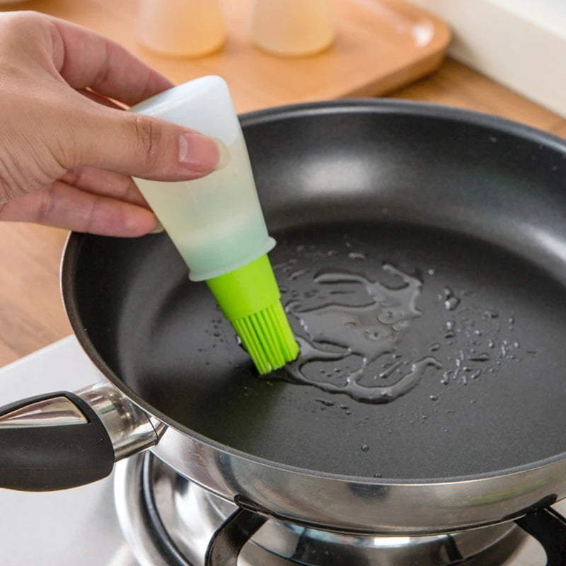 Kitchen Tools High Temperature Resistant Silicone Bottle Brush Bbq Brush Oil Brush Household Baking Oil Brush Cooking Gadgets