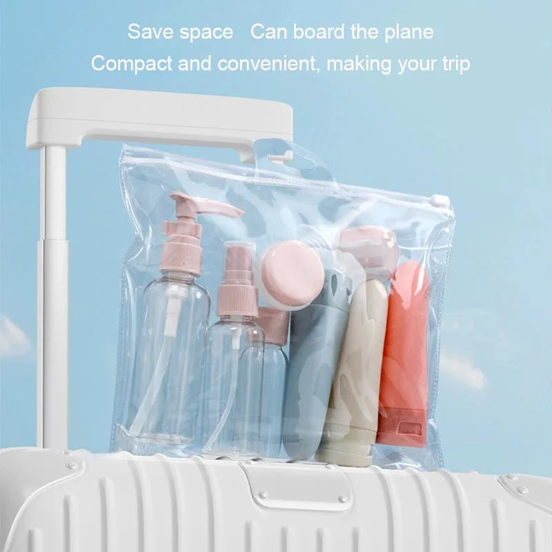 New Travel Packaging Set Silicone Travel Bottles Travel Containers Set Airplane Bottle Shampoo Bottles Kit LXPTZ02
