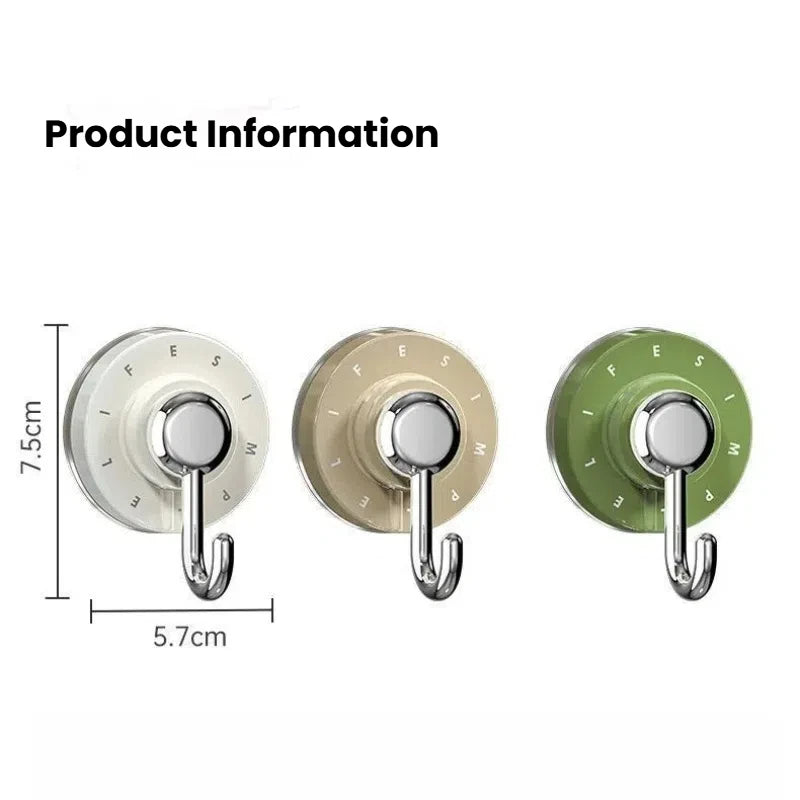 Bathroom Accessories Waterproof Rotating Suction Hooks for Bathroom Kitchen Strong Adhesive Wall Organize