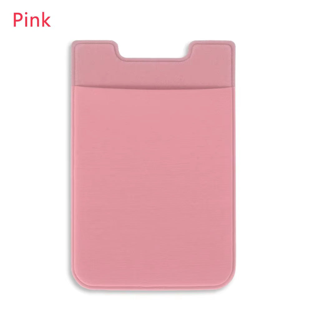 Silicone Phone Card Holder Wallet Case Phone Wallet Stick on Credit Card Holder Phone Pocket for Almost All Cell Phone