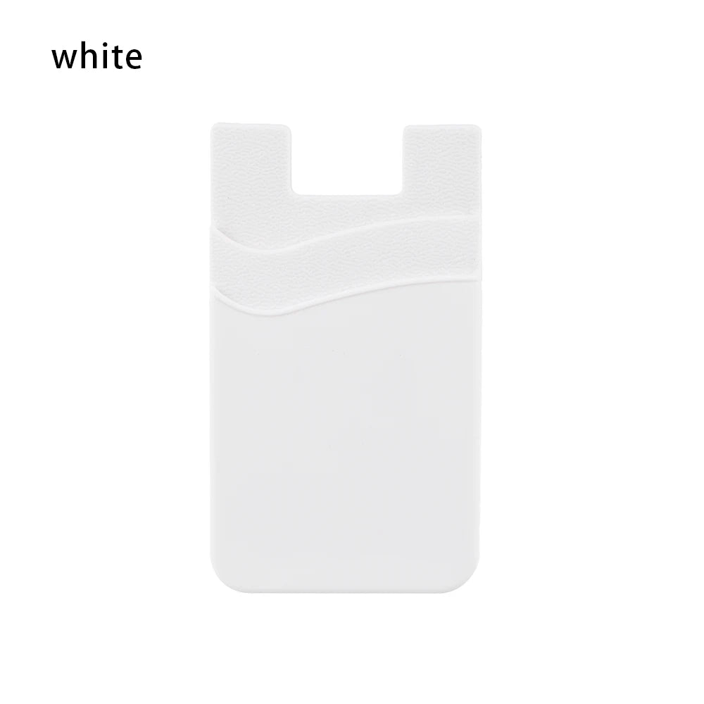 Silicone Phone Card Holder Wallet Case Phone Wallet Stick on Credit Card Holder Phone Pocket for Almost All Cell Phone