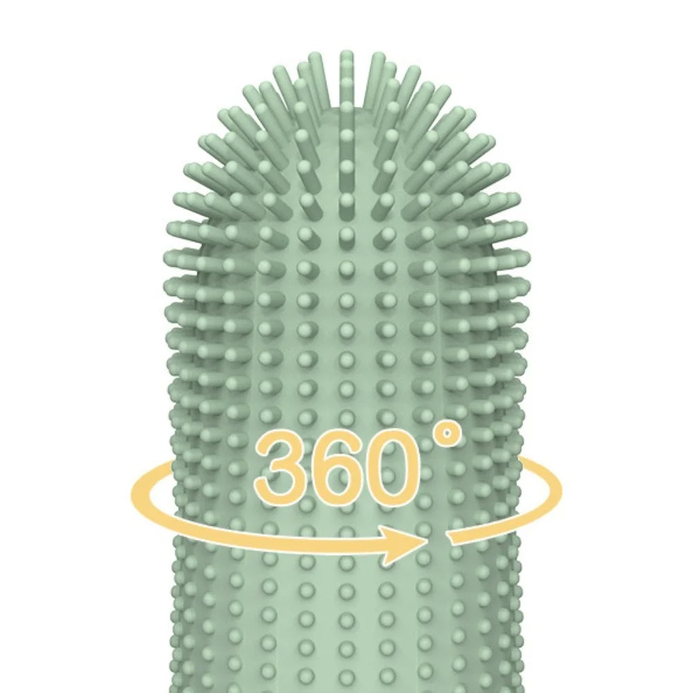 Silicone Finger Toothbrush for Pets: Food-Grade Dental Care Glove for Pets, Soft Bristles for Teeth Cleaning and Gum Massage