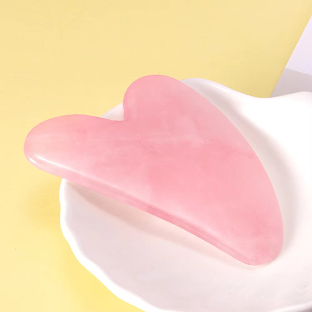 Gua Sha Board Beautiful Massage Beeswax Scraping Massage Scraper Face Neck Massage Natural Jade Stone Gua Sha Massage Board Tool