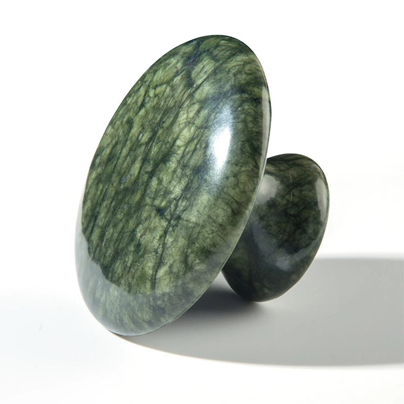 Natural Xiuyu Large Mushroom Shaped Jade Massager Jade Scraping Beauty Gouache Scraper Beauty Gua Sha Massage Stone