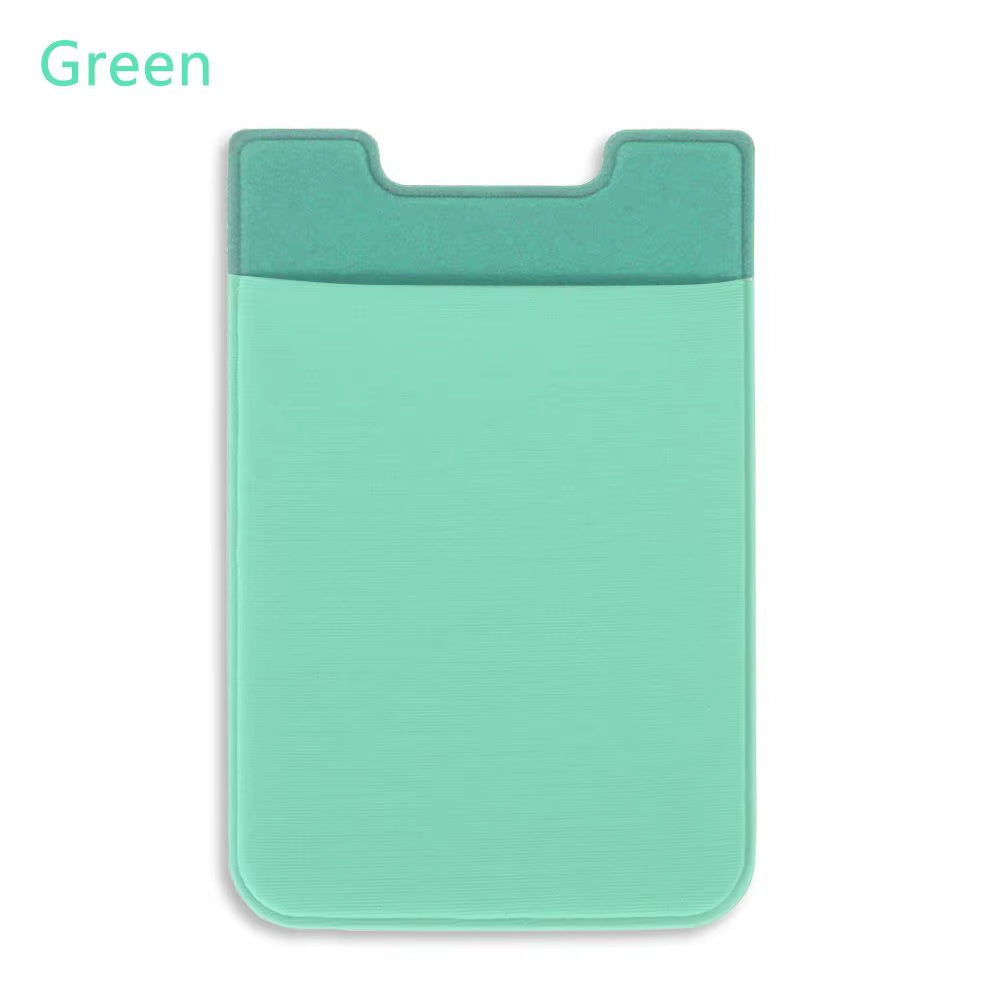 Silicone Phone Card Holder Wallet Case Phone Wallet Stick on Credit Card Holder Phone Pocket for Almost All Cell Phone