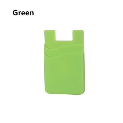 Silicone Phone Card Holder Wallet Case Phone Wallet Stick on Credit Card Holder Phone Pocket for Almost All Cell Phone