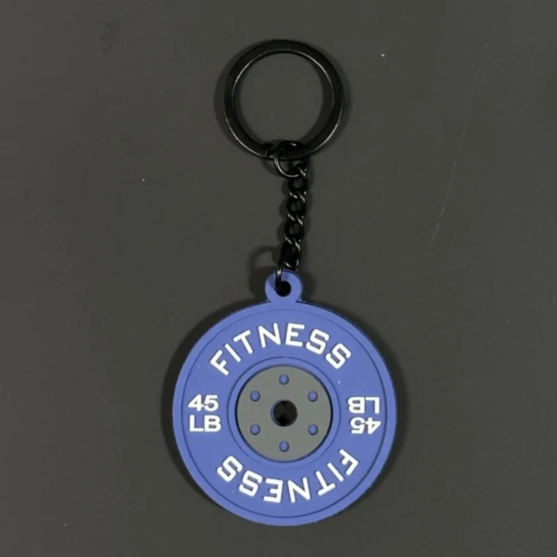 New Barbell Keychain Dly Silicone Dumbbell Keychain Gym Gifts for Gym Lovers Fitness Trainer Gift Backpack Car Key Pendant