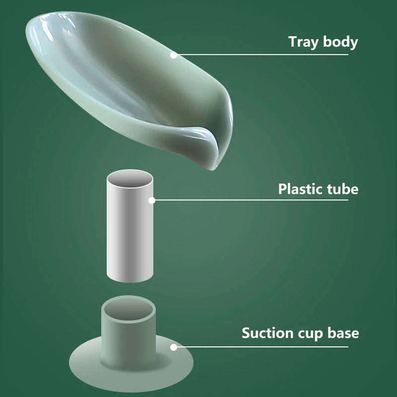Leaf Shape Soap Box Drain Soap Holder Box Bathroom Accessories Toilet Laundry Soap Box Bathroom Supplies Bathroom Tray Gadgets