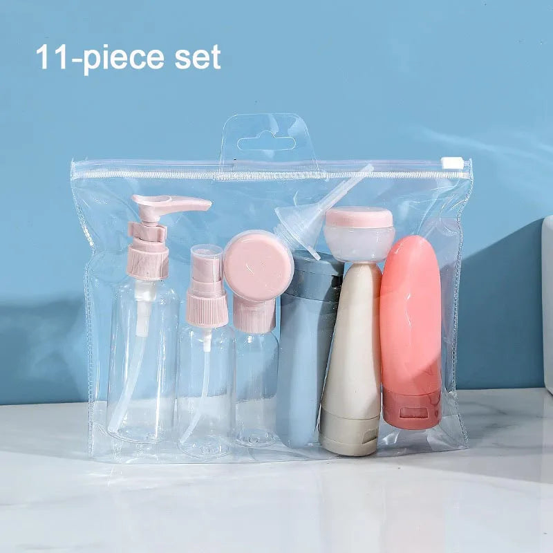 New Travel Packaging Set Silicone Travel Bottles Travel Containers Set Airplane Bottle Shampoo Bottles Kit LXPTZ02