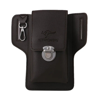 Phone Belt Bag for Men Bags Cell Phone Loop Holster Phone Pouch Wallet High Quality Multifunctional PU Leather Phone Case