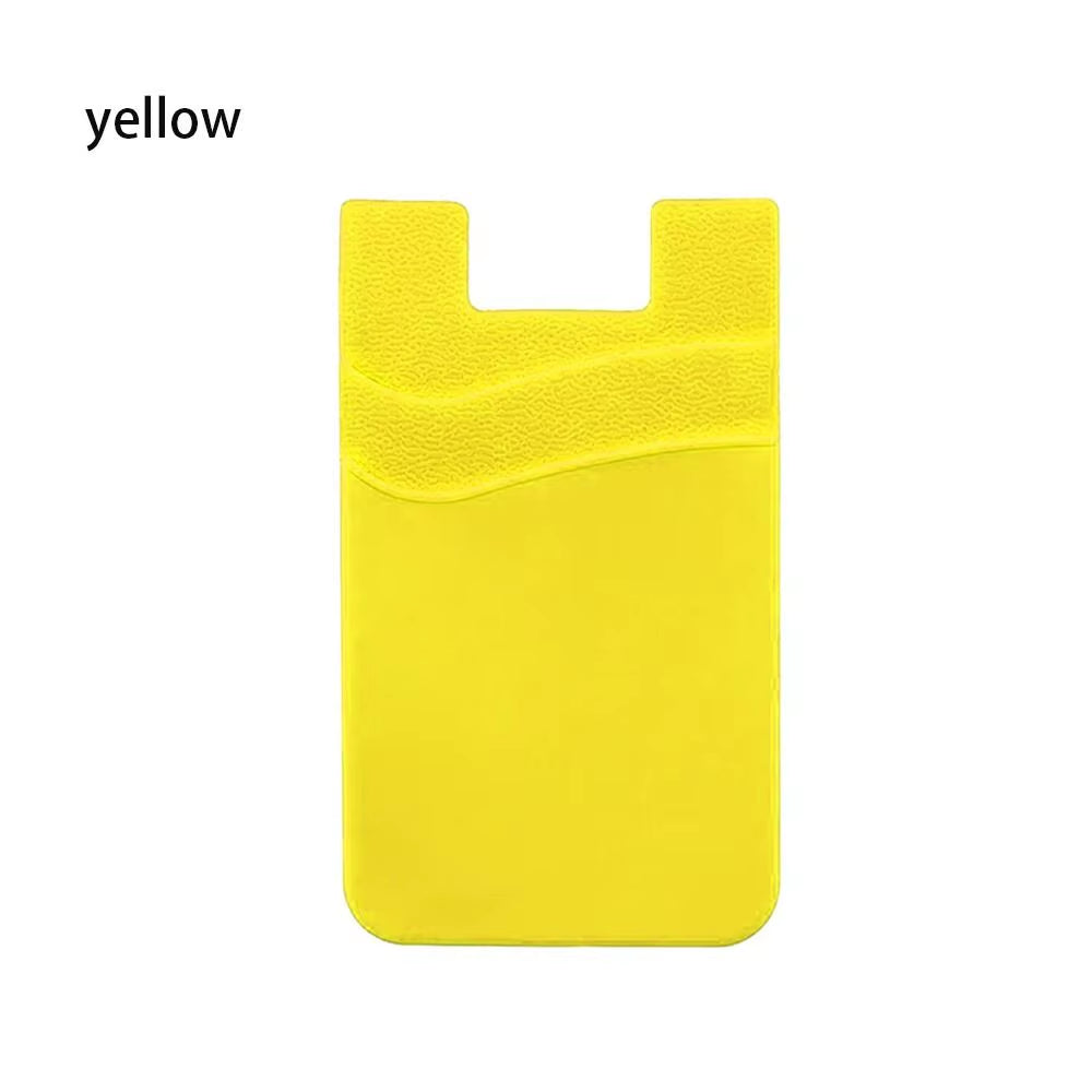 Silicone Phone Card Holder Wallet Case Phone Wallet Stick on Credit Card Holder Phone Pocket for Almost All Cell Phone