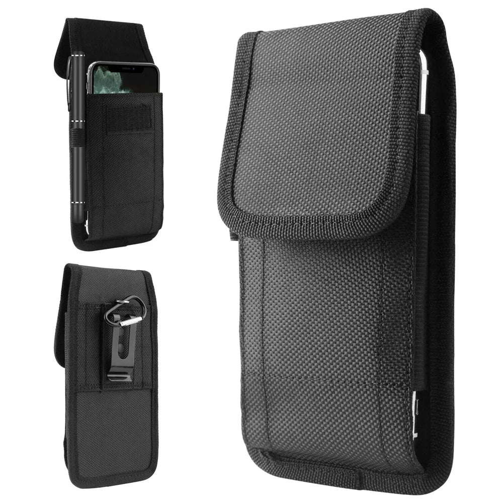 Black with Belt Clip for Phone Phone Pouch Mobile Phone Bags Cell Phone Holder Pouch Wallet Case