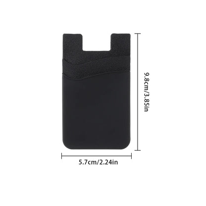 Silicone Phone Card Holder Wallet Case Phone Wallet Stick on Credit Card Holder Phone Pocket for Almost All Cell Phone