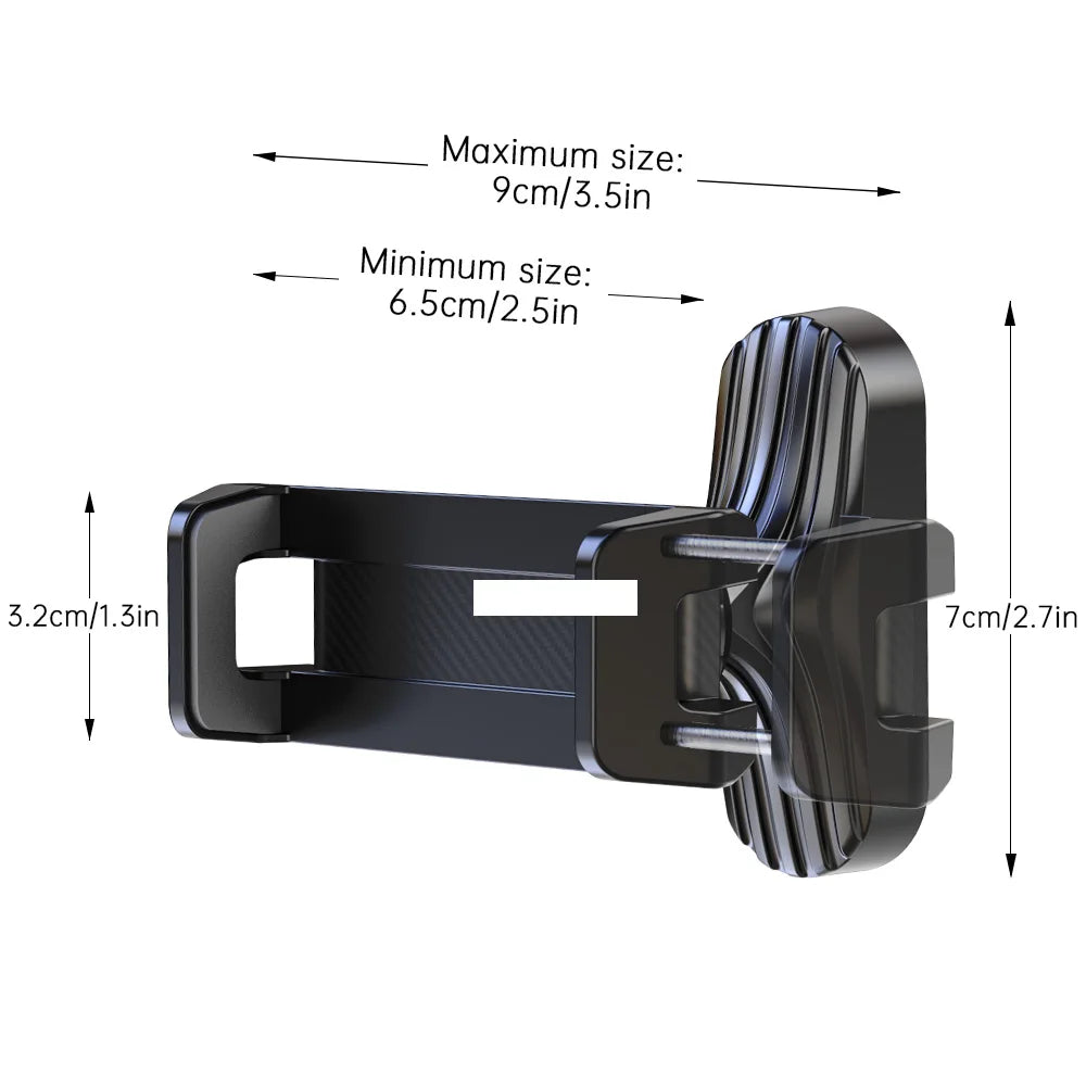 Magnetic Phone Holder, 360° Adjustable Retractable Clamp Universal Hands-Free for Gym, Forklift, Kitchen, Fits All Phones