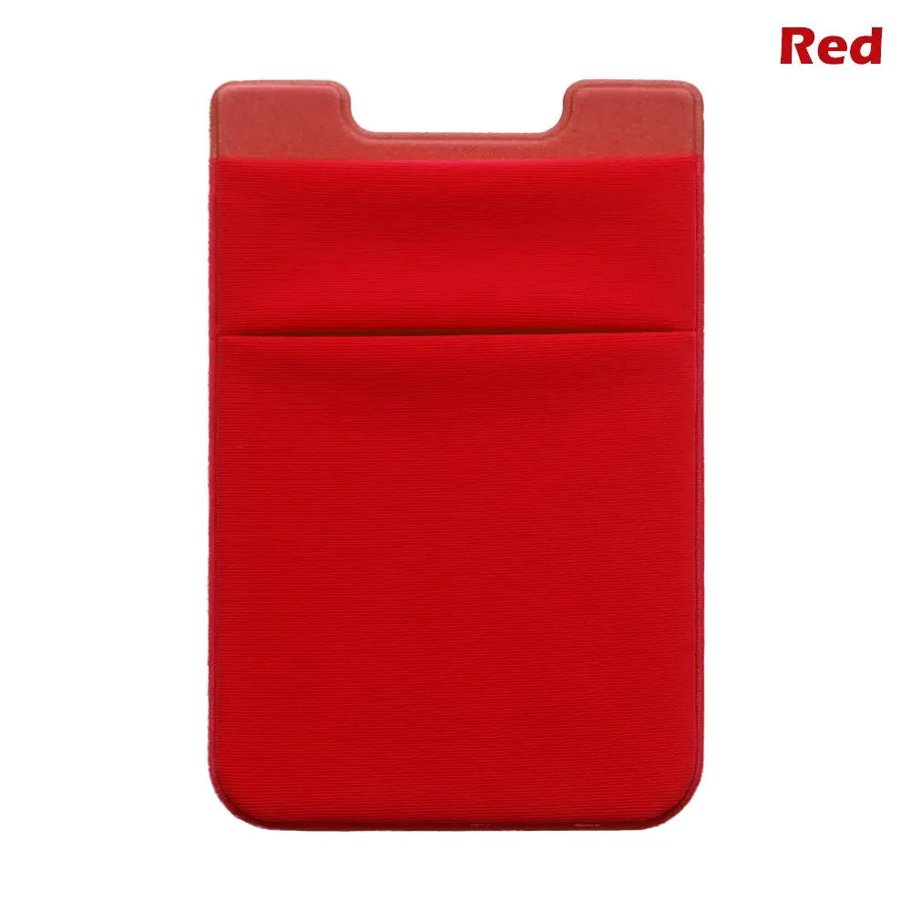 Silicone Phone Card Holder Wallet Case Phone Wallet Stick on Credit Card Holder Phone Pocket for Almost All Cell Phone