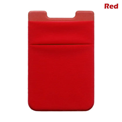 Silicone Phone Card Holder Wallet Case Phone Wallet Stick on Credit Card Holder Phone Pocket for Almost All Cell Phone