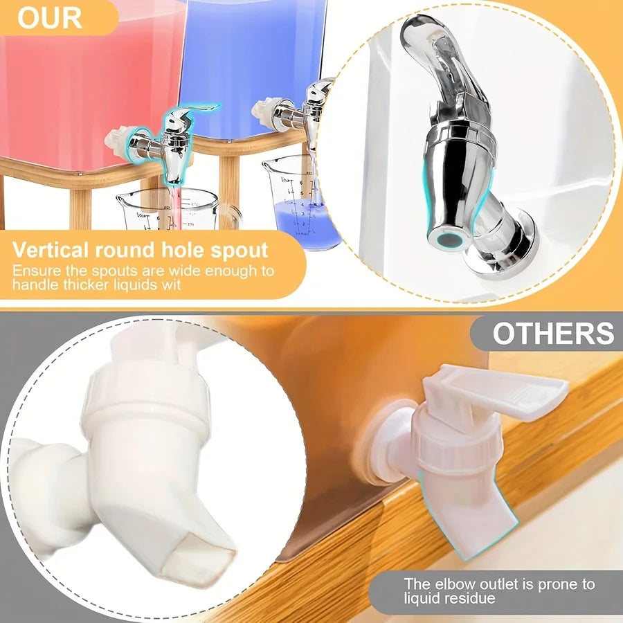 Laundry Detergent Dispenser, Laundry Liquid Dispenser with Stainless-Steel Tap, Liquid Laundry Soap Dispenser Fabric Softener
