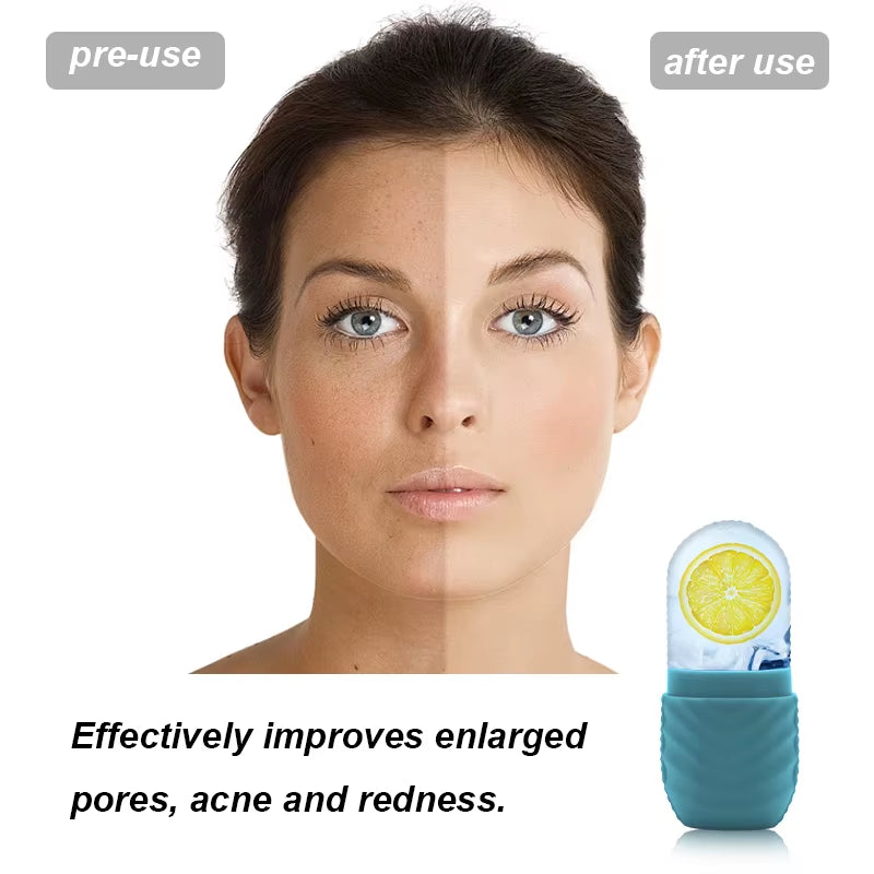 1Pc Facial Beauty Applicator, Skin Care Tools, Ice Shaving Massage, Facial Beauty Silicone Ice Mold.