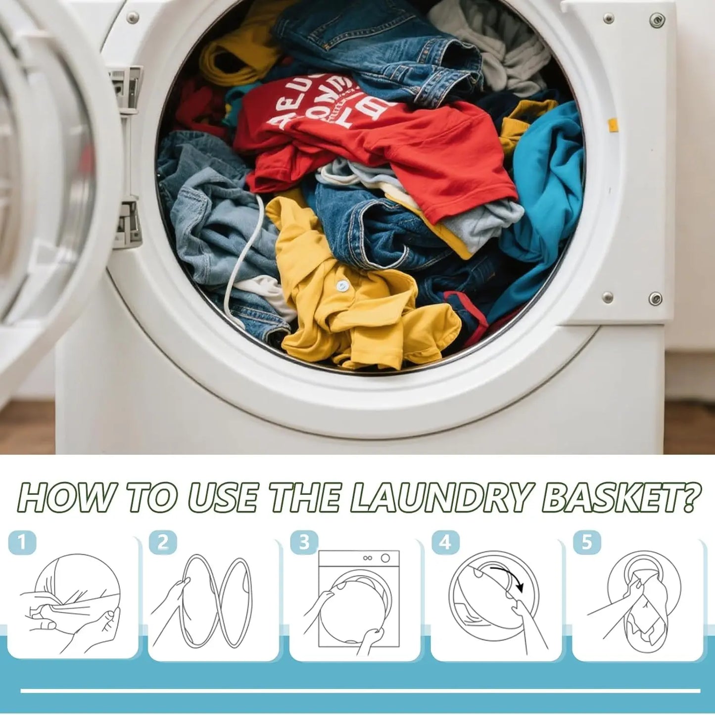 Collapsible Laundry Basket Foldable Portable Pop up Laundry Hampers Dirty Clothes Laundry Storage Basket