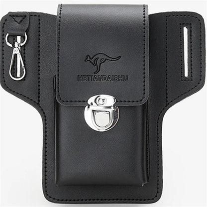 Phone Belt Bag for Men Bags Cell Phone Loop Holster Phone Pouch Wallet High Quality Multifunctional PU Leather Phone Case
