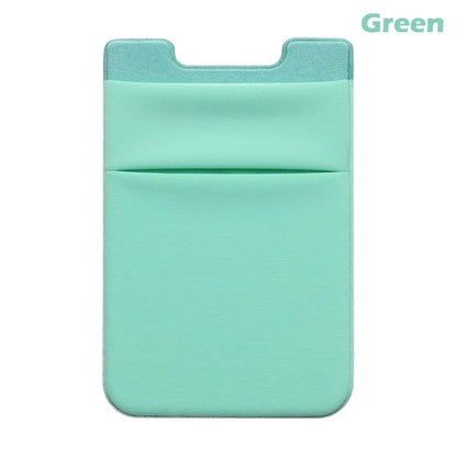 Silicone Phone Card Holder Wallet Case Phone Wallet Stick on Credit Card Holder Phone Pocket for Almost All Cell Phone