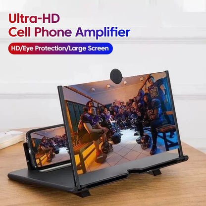 12/10Inch Cell Phone Screen Amplifier Mobile Phone Holder Mobile Phone HD Portable Phone Screen Video Magnifier Stand Bracket