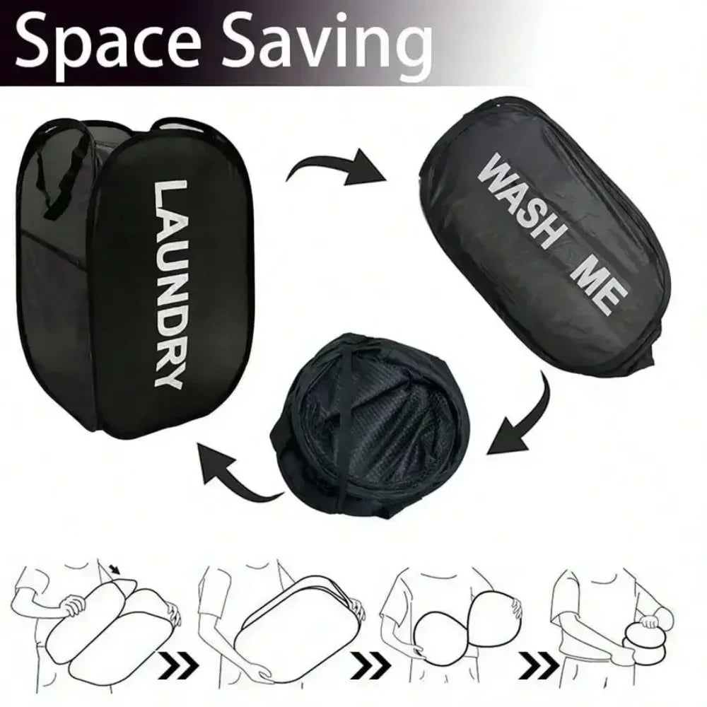 Dirty Clothes Storage Box Portable Mesh Laundry Dorm Travel Laundry Baskets Breathable Collapsible Space-Saving Laundry Hamper