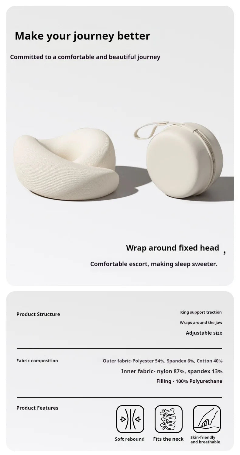 Travel Neck Pillow Travel Neck Cushion Durable U-Shaped Travel Pillow Non-Deformed Airplane Pillow