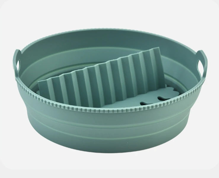 1/2 Airfryer Silicone Basket Oven Baking Tray Silicone Mold for Air Fryer Pizza Fried Chicken Basket Air Fryer Baking Dishes Pan