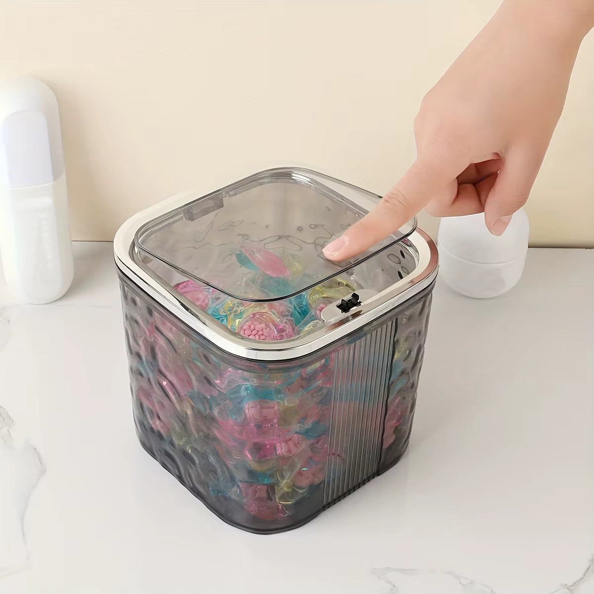Laundry Pods Container for Laundry Room Organization Storage Box Dishwasher Pods Container Laundry Detergent Pods Holder