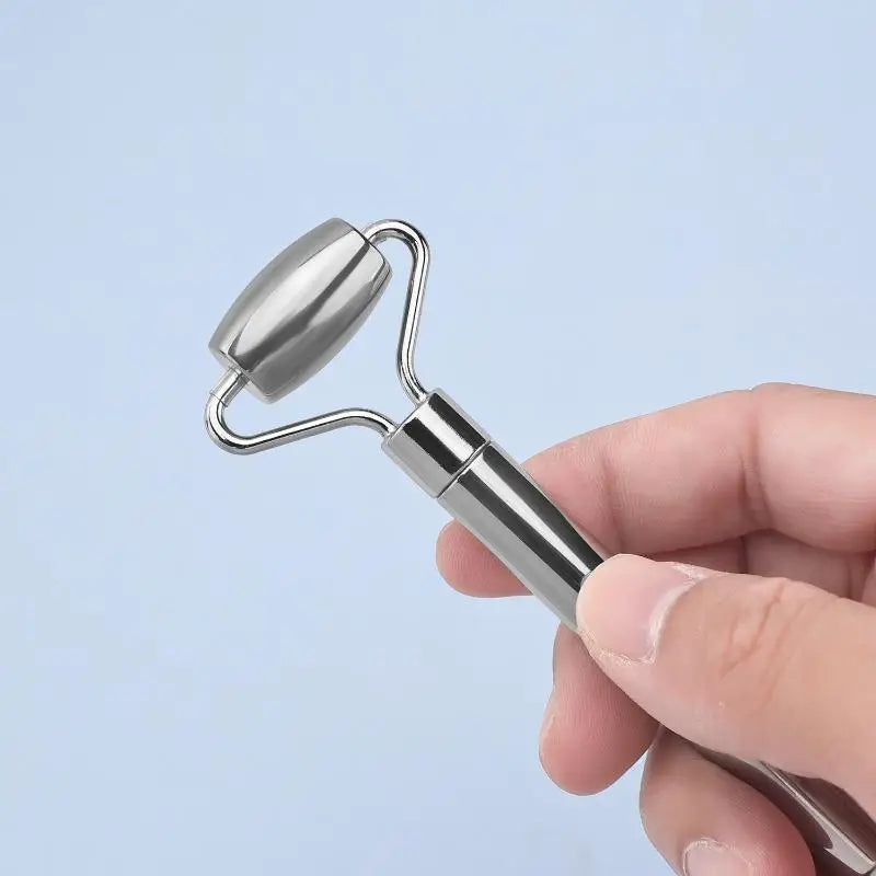 1Pcs Stainless Steel Skin Tightening Face Lifting Beauty Care Massage Roller Facial Roller Gua Sha Beauty Face Neck Massage Tool