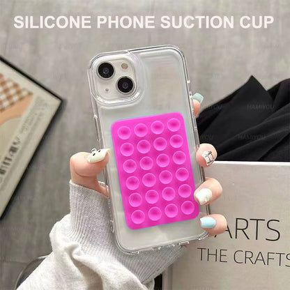 Silicone Phone Grip Suction Holder - Reusable Sticky Stand for Hands-Free Viewing