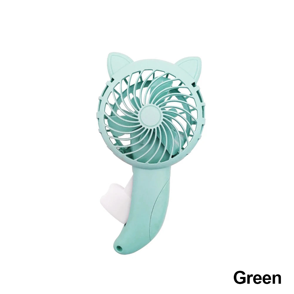 Portable Handheld Fan Hand Pressure Fan Mini Portable Fan without Battery Household Cute Fan Cooling Cartoon Held Fan