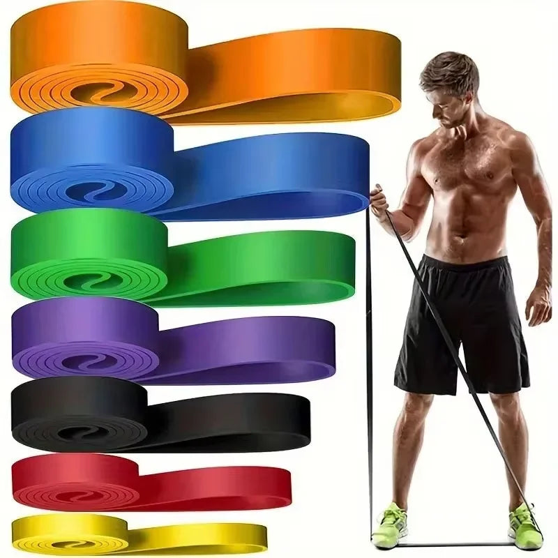 1Pc Stackable Heavy Tension TPE Resistance Band Set - Anti-Snap for Home Gym Muscle Strength & Body Stretching Yoga Gym