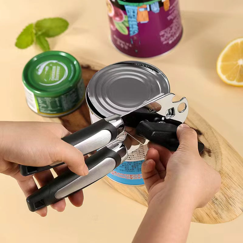 Stainless Steel Can Opener Multifunctional Grip Opener Side Cut Professional Tins Bottle Opener Kitchen Gadgets