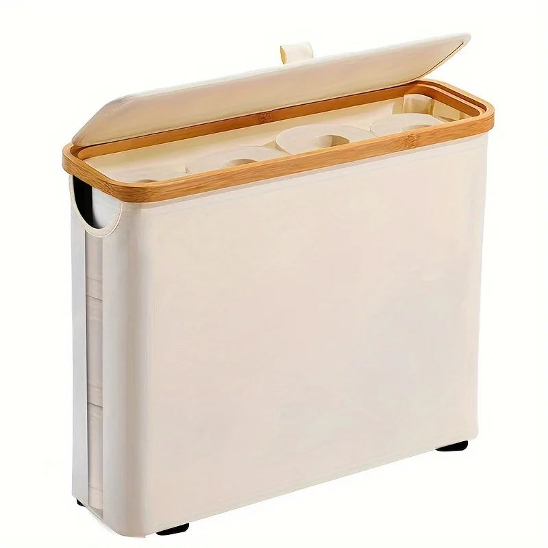 1Pc Bathroom Toilet Paper Storage Basket Bathroom Organizer Oxford Cloth Foldable with Cover Tissue Holder Bathroom Accessories