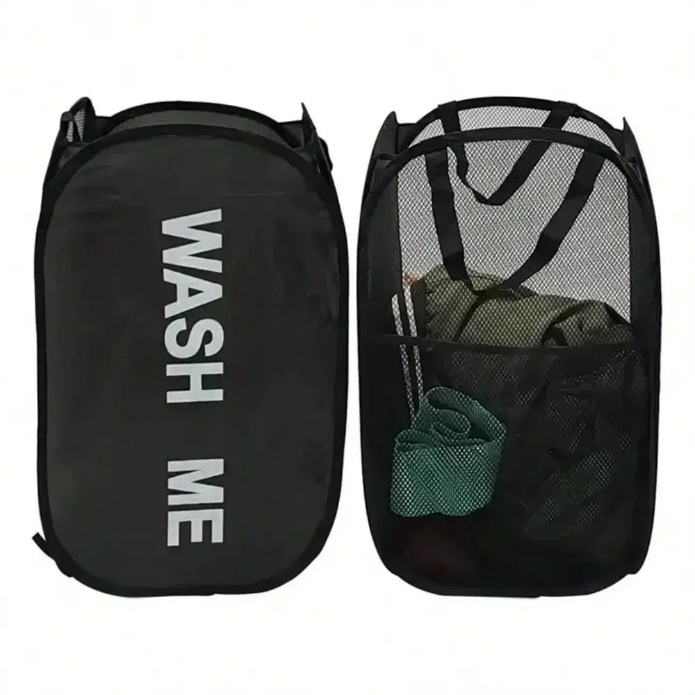 Dirty Clothes Storage Box Portable Mesh Laundry Dorm Travel Laundry Baskets Breathable Collapsible Space-Saving Laundry Hamper