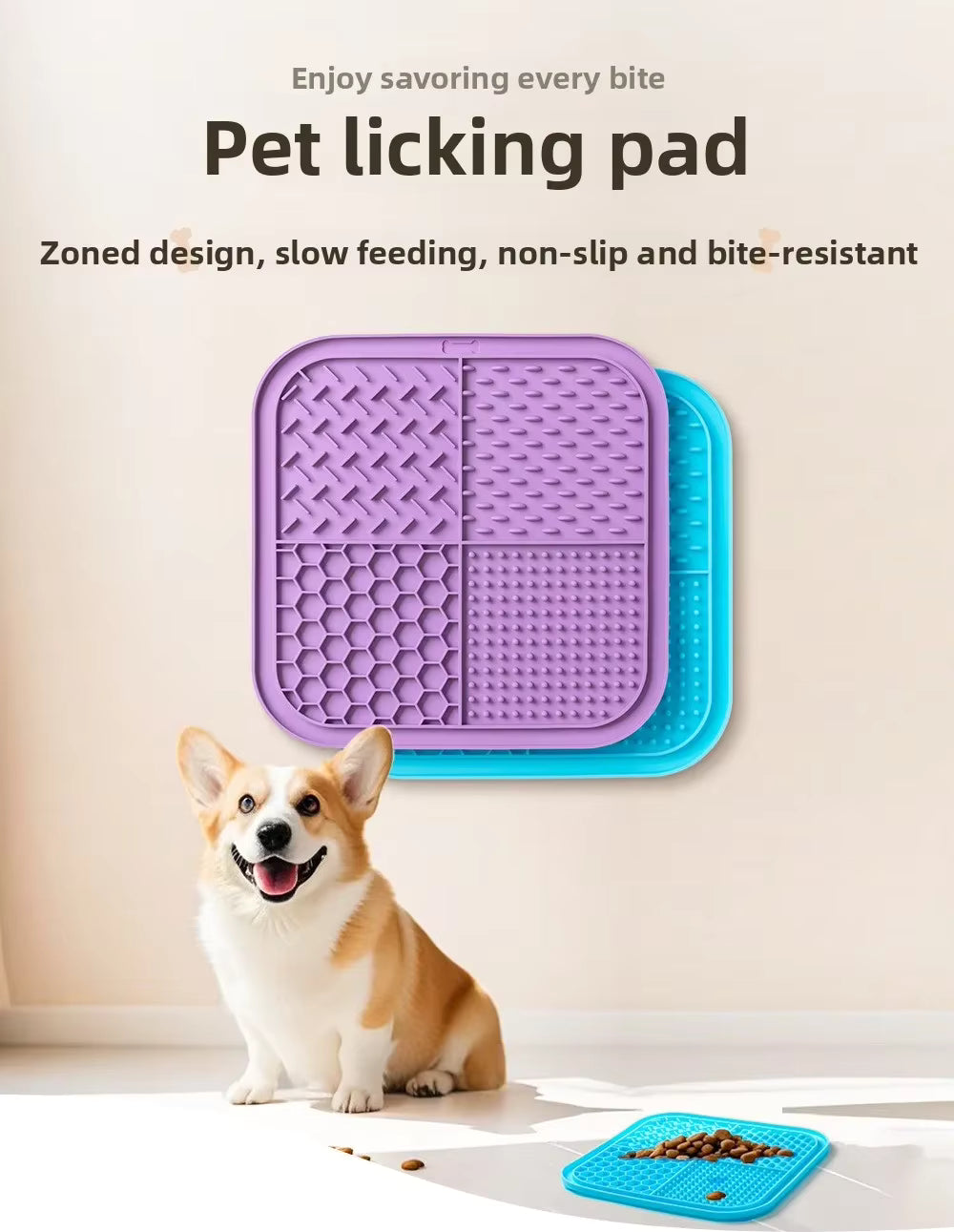 Pets Silicone Lick Mat for Dogs Cats Slow Food Plate Suction Cups Bathing Distraction Pets Sucker Food Training Feeder Supplies