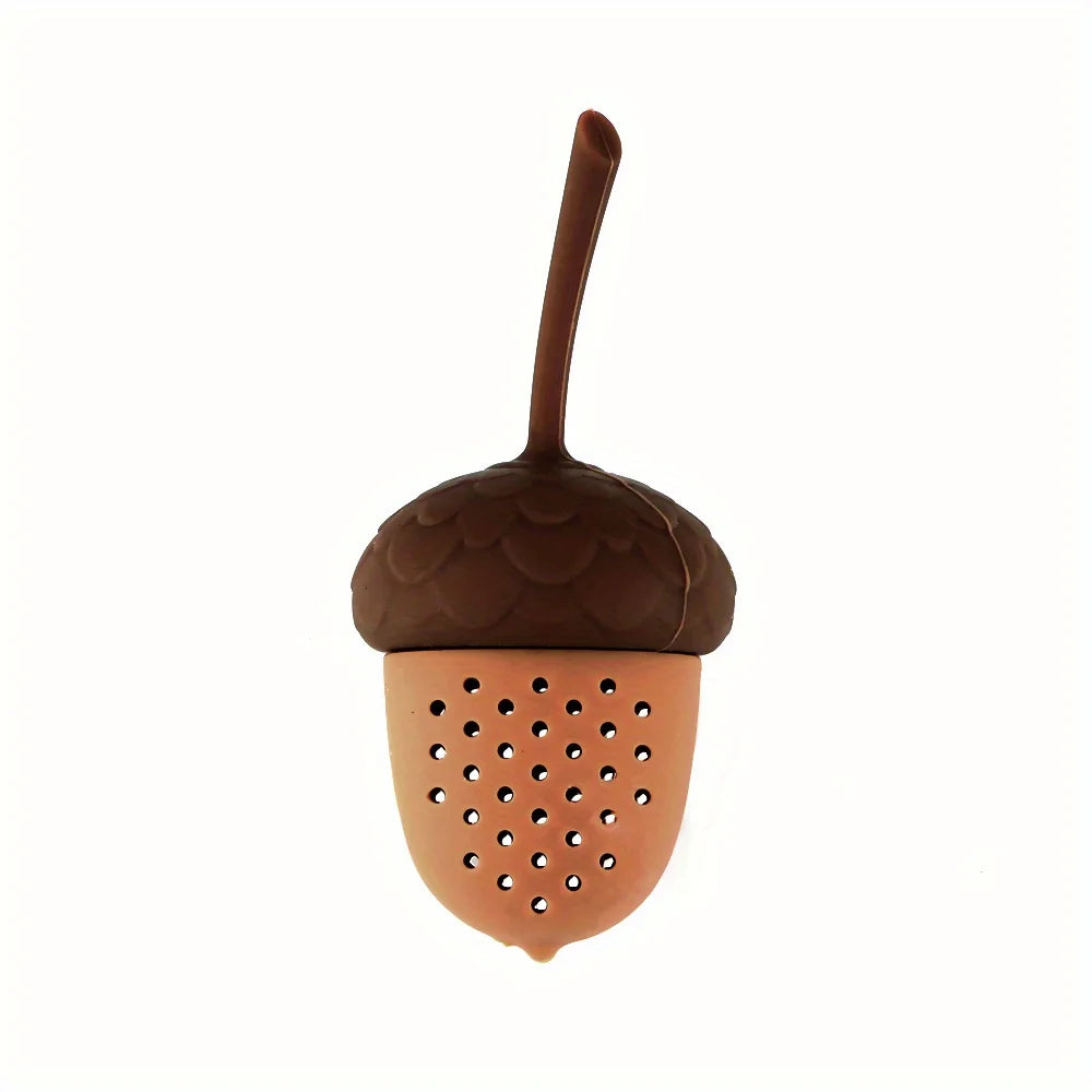 1PC Tea Bag Strainer Acorn Shape Gadgets Kitchen Accessories Tea Infuser Silicone Tea Infuser