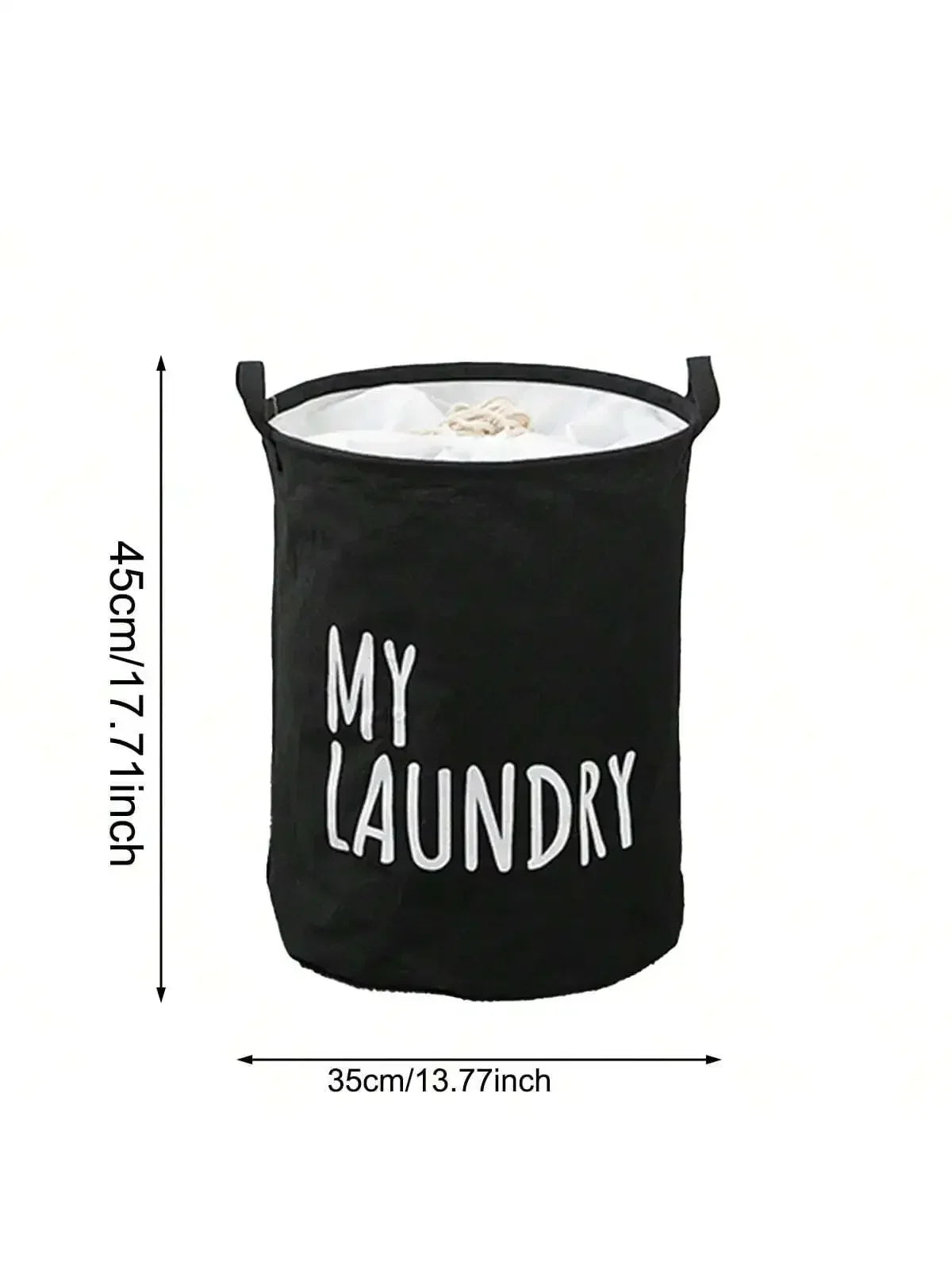 Cotton and Linen Laundry Basket Household Foldable Laundry Basket Waterproof Clothes and Toys Storage Bucket Laundry Supplies