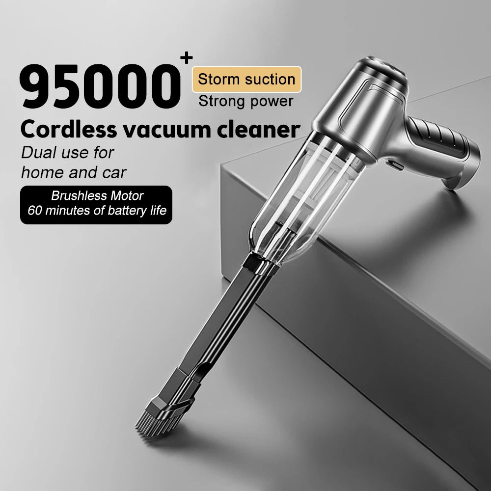95000Pa Car Wireless Vacuum Cleaner Wet Dry Vacuum Cleaner Cordless Handheld Auto Vacuum Home & Dual Use Mini Vacuum Cleaner