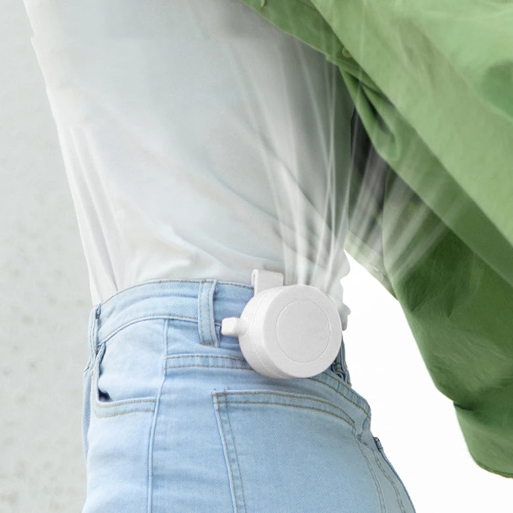 Mini Fan Air Conditioning Fan Mini Waist Fan Portable Fan Handheld Clip Waist Fan Rechargeable Fan for Outdoor Work Hiking Home