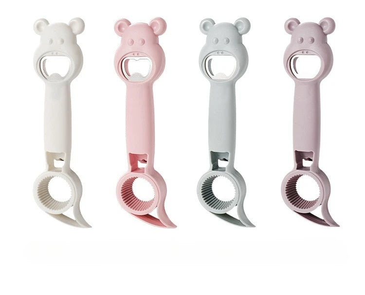 Cartoon Bottle Opener Four in One Multifunctional Household Extension Convenient Bottle Opener Tool Kitchen Gadgets