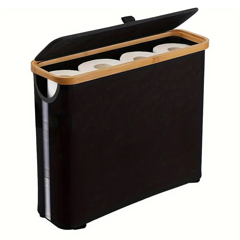 1Pc Bathroom Toilet Paper Storage Basket Bathroom Organizer Oxford Cloth Foldable with Cover Tissue Holder Bathroom Accessories
